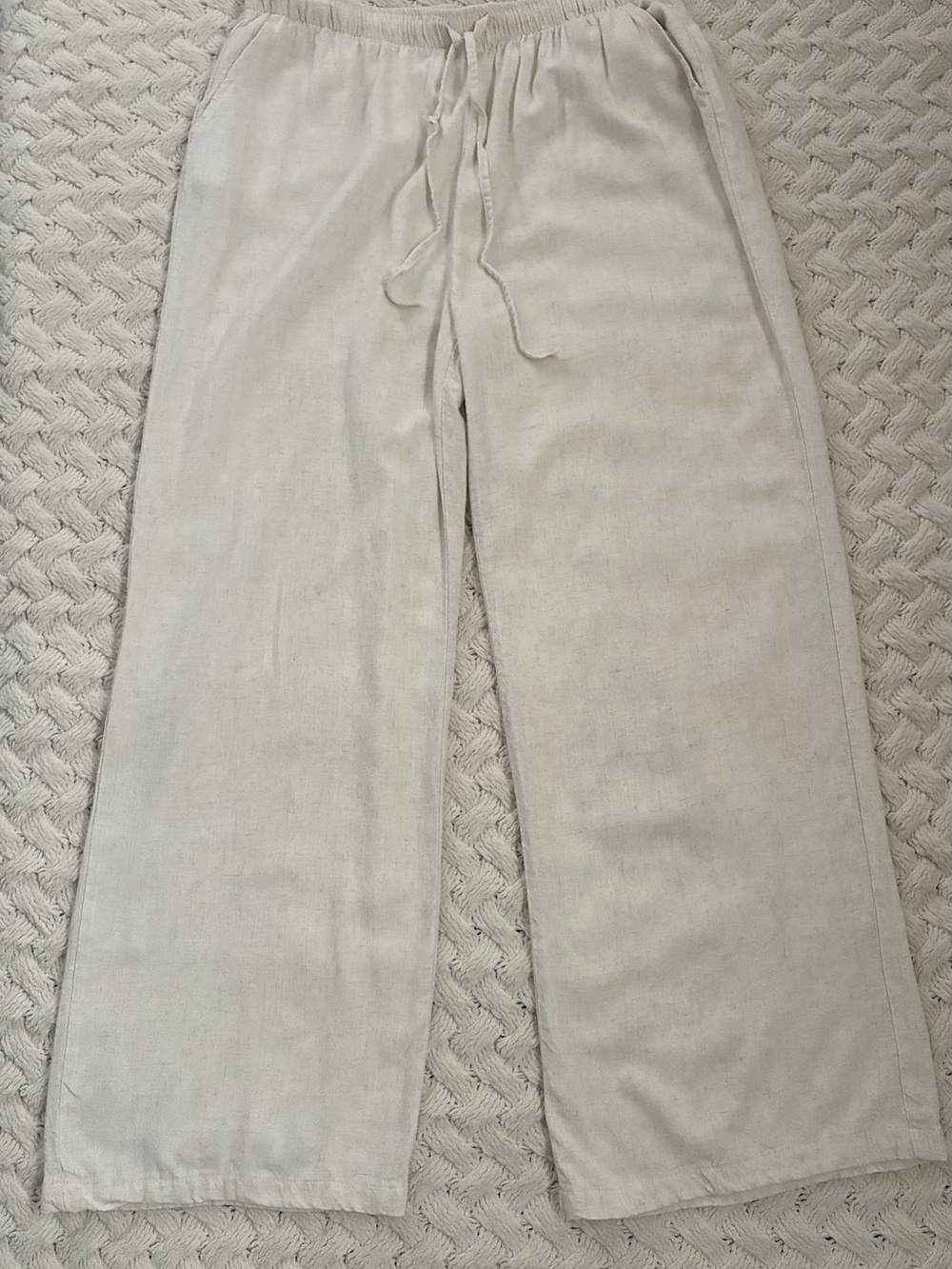 Blenca Linen- blend Drawstring Pants- Women- Size XL